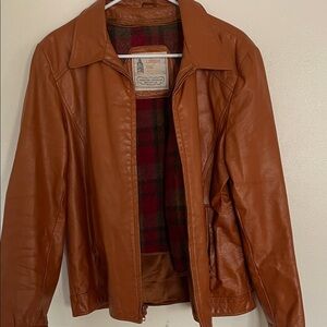 London Fog Women's Tan Leather Jacket